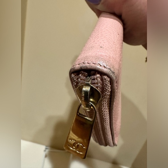 CHANEL Caviar Pink Long Zip Wallet - Picture 6 of 14